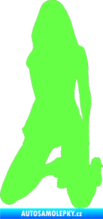 Samolepka Erotická žena 014 levá Fluorescentní zelená