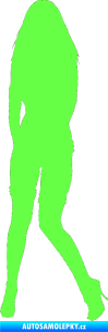 Samolepka Erotická žena 015 levá Fluorescentní zelená
