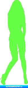 Samolepka Erotická žena 015 pravá Fluorescentní zelená