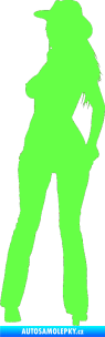 Samolepka Erotická žena 016 levá Fluorescentní zelená