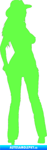 Samolepka Erotická žena 016 pravá Fluorescentní zelená