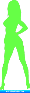 Samolepka Erotická žena 017 levá Fluorescentní zelená