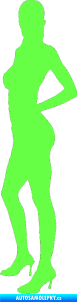 Samolepka Erotická žena 019 levá Fluorescentní zelená