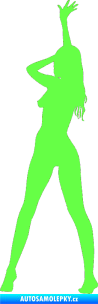 Samolepka Erotická žena 021 levá Fluorescentní zelená