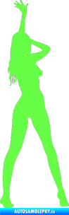 Samolepka Erotická žena 021 pravá Fluorescentní zelená
