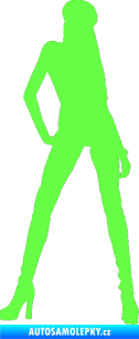 Samolepka Erotická žena 022 pravá Fluorescentní zelená