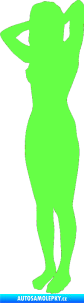 Samolepka Erotická žena 024 levá Fluorescentní zelená