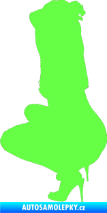 Samolepka Erotická žena 031 levá Fluorescentní zelená