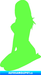 Samolepka Erotická žena 032 levá Fluorescentní zelená