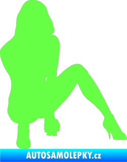Samolepka Erotická žena 037 pravá Fluorescentní zelená