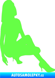 Samolepka Erotická žena 041 pravá Fluorescentní zelená