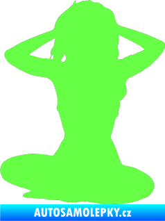 Samolepka Erotická žena 042 levá Fluorescentní zelená