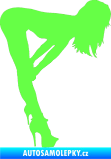 Samolepka Erotická žena 050 pravá Fluorescentní zelená