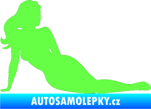 Samolepka Erotická žena 051 pravá Fluorescentní zelená