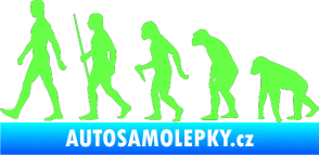 Samolepka Evoluce 001 levá Fluorescentní zelená