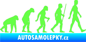 Samolepka Evoluce 001 pravá Fluorescentní zelená
