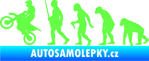 Samolepka Evoluce 002 motokros levá Fluorescentní zelená