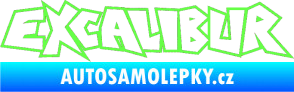 Samolepka Excalibur obrys Fluorescentní zelená