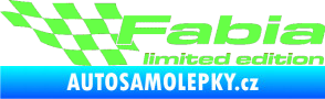 Samolepka Fabia limited edition levá Fluorescentní zelená