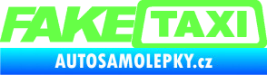 Samolepka Fake taxi nápis Fluorescentní zelená