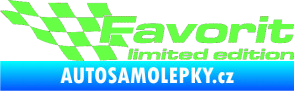 Samolepka Favorit limited edition levá Fluorescentní zelená