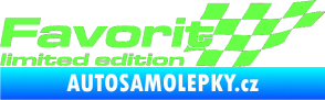 Samolepka Favorit limited edition pravá Fluorescentní zelená