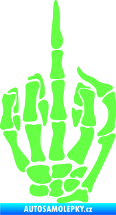 Samolepka F*ck off kostra pravá Fluorescentní zelená