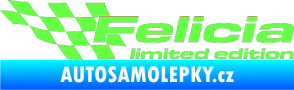 Samolepka Felicia limited edition levá Fluorescentní zelená