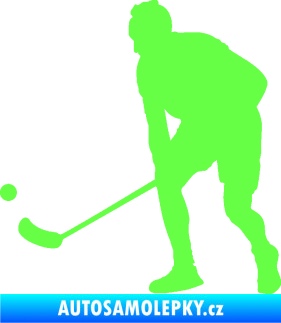 Samolepka Florbal 002 levá Fluorescentní zelená