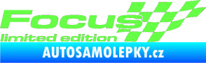 Samolepka Focus limited edition pravá Fluorescentní zelená