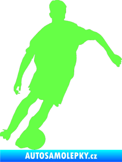 Samolepka Fotbalista 001 pravá Fluorescentní zelená