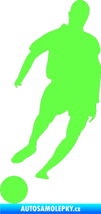 Samolepka Fotbalista 007 levá Fluorescentní zelená