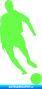 Samolepka Fotbalista 007 pravá Fluorescentní zelená
