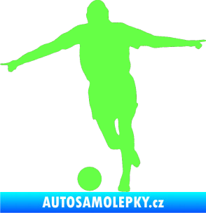 Samolepka Fotbalista 015 levá Fluorescentní zelená