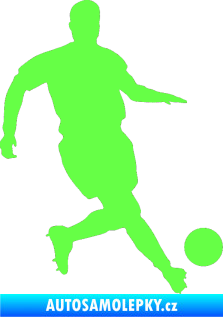 Samolepka Fotbalista 019 pravá Fluorescentní zelená