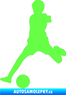 Samolepka Fotbalista 020 levá Fluorescentní zelená