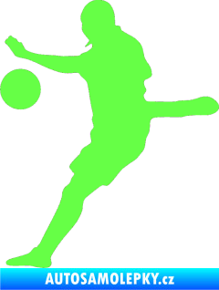 Samolepka Fotbalista 022 levá Fluorescentní zelená