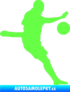Samolepka Fotbalista 022 pravá Fluorescentní zelená