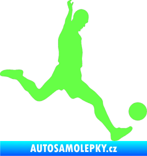 Samolepka Fotbalista 023 pravá Fluorescentní zelená