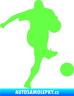 Samolepka Fotbalista 024 pravá Fluorescentní zelená