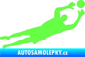 Samolepka Fotbalista 026 pravá brankář Fluorescentní zelená