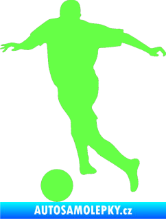 Samolepka Fotbalista 030 levá Fluorescentní zelená