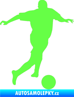Samolepka Fotbalista 030 pravá Fluorescentní zelená