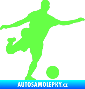 Samolepka Fotbalista 032 pravá Fluorescentní zelená