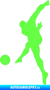 Samolepka Fotbalista 034 levá Fluorescentní zelená
