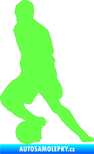 Samolepka Fotbalista 036 levá Fluorescentní zelená