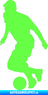 Samolepka Fotbalista 038 levá Fluorescentní zelená