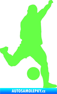 Samolepka Fotbalista 041 pravá Fluorescentní zelená