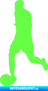 Samolepka Fotbalista 042 levá Fluorescentní zelená