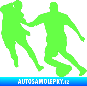 Samolepka Fotbalista 045 pravá Fluorescentní zelená